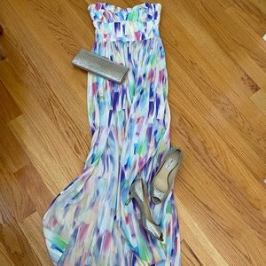 Amanda Uprichard Silk “Painterly Gown”